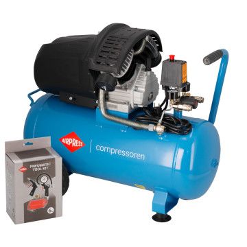 Compressor HL 425-50 8 bar 3 hp 260 l/min 50 l with accessories