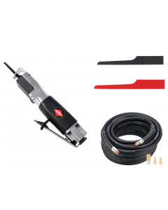 Air reciprocating saw 1.6 mm 36 l/min + air hose 20 m + 2 saw blades