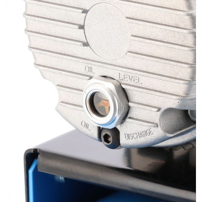 Oil-lubricated compressor from the Blue Plus Series, oil level indicator